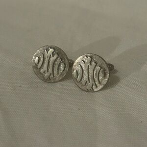 Leander D’Ambrosia Sterling Silver Abstract Modernist Cufflinks